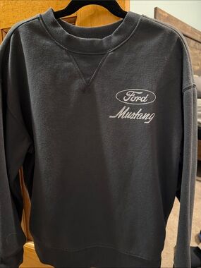 Ford Mustang Kids’s Crewneck Sweatshirt - Charcoal Gray